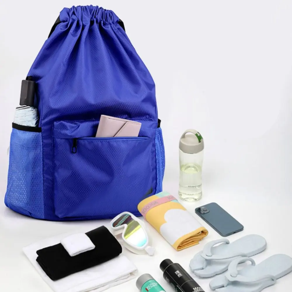 Lightweight Dry Wet Separation Drawstring Bag Classified Storage Multifunctional Drawstring Bag Water Splashing Prevention