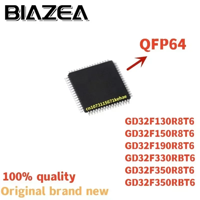 1piece GD32F130R8T6 GD32F150R8T6 GD32F190R8T6 GD32F330RBT6 GD32F350R8T6 GD32F350RBT6 QFP64 Chipset