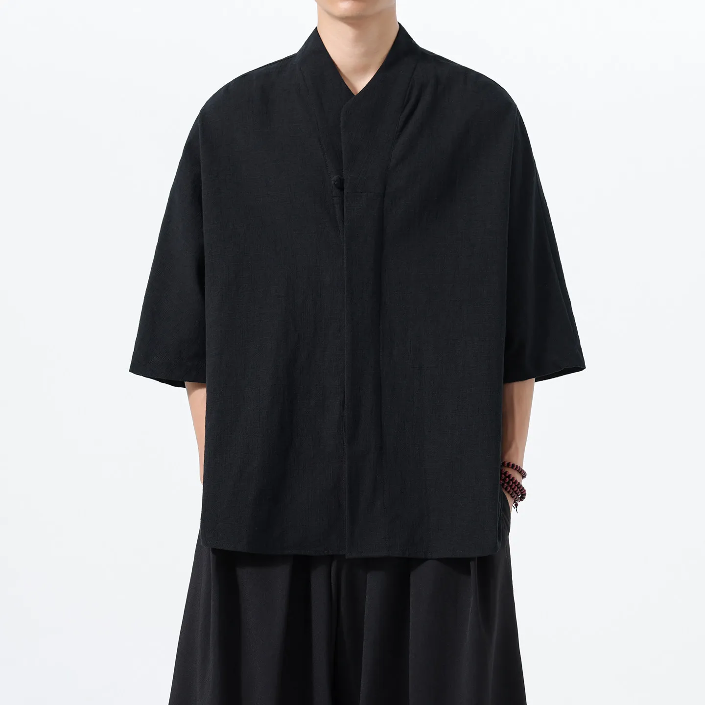 Shirts Mens Chinese Style Traditional Kung Fu Tai Chi Shirts Comfortable Tang Suit Men Casual Cotton Breathable Retro Shirts Men