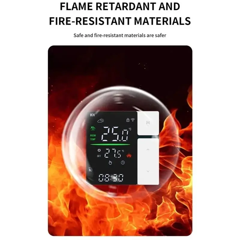AC88-Wired Backlight Wifi Thermostat Heat Regulator Battery Floor Heating Furnace Controller Water Pump Lock Child Boiler