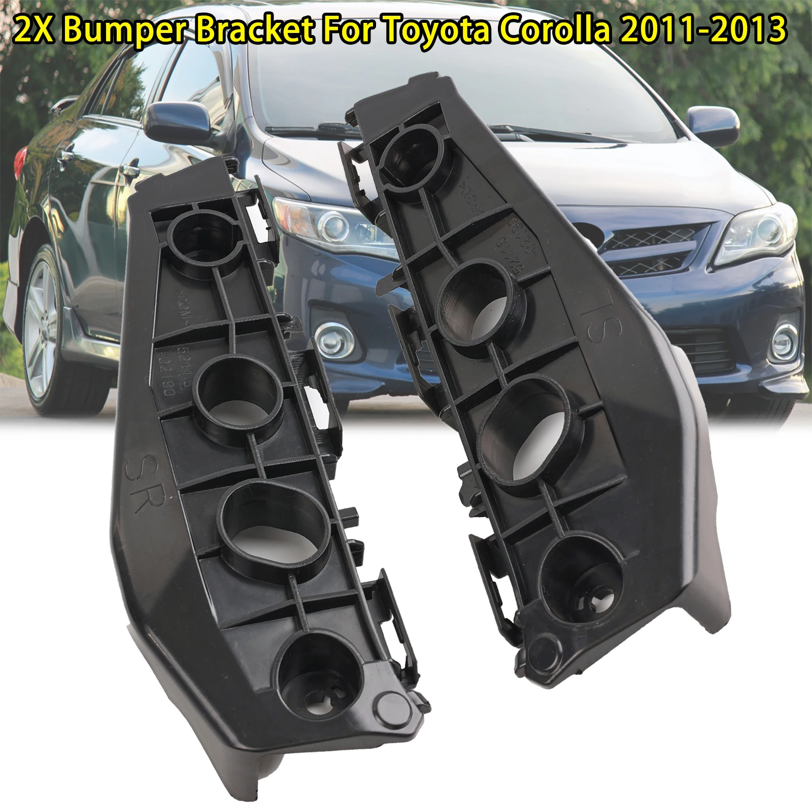 Dla Toyota Corolla 2011 2012 2013 2 szt. Zderzak przedni uchwyt ustalający wspornik wspornik 1 para 5211502170 5211602170   Akcesoria samochodowe
