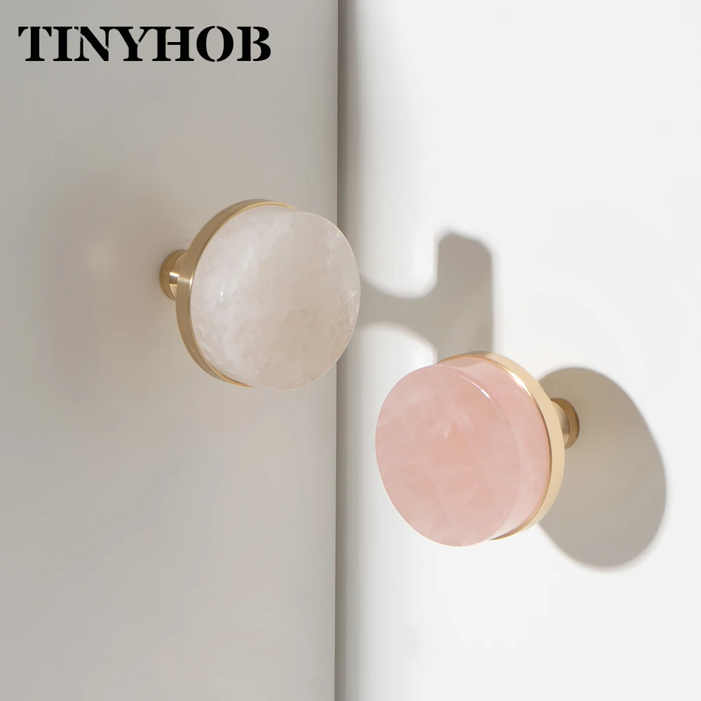 Tinyhob Pink Crystal Knobs For Cabinet Kitchen Wine Cooler/ Kitchen Cabinet Knobs Wardrobe Hardware Drop Shipping Available