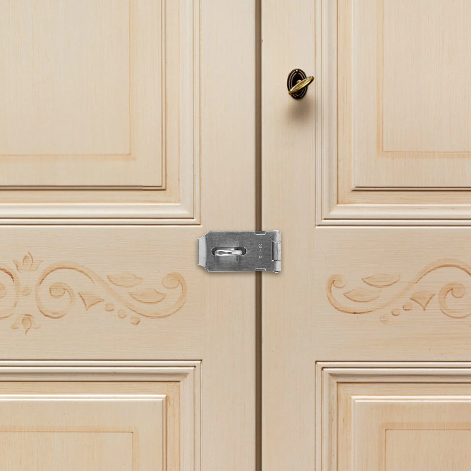 

2Pcs Lock Hasp Stainless Steel Heavy Duty Door Latches for Gates Shed Barn Padlock Lock Hardware Outdoor Security