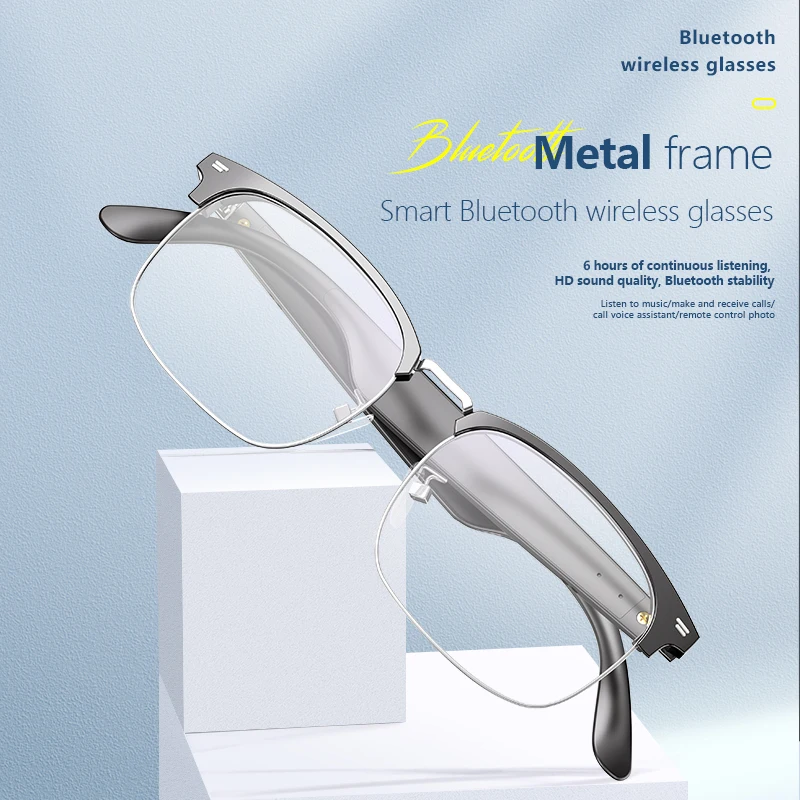 Smart Glasses Bluetooth Glasses 144 Languages Real-time Translation Can Anti Blue-ray With Battery Life 6h