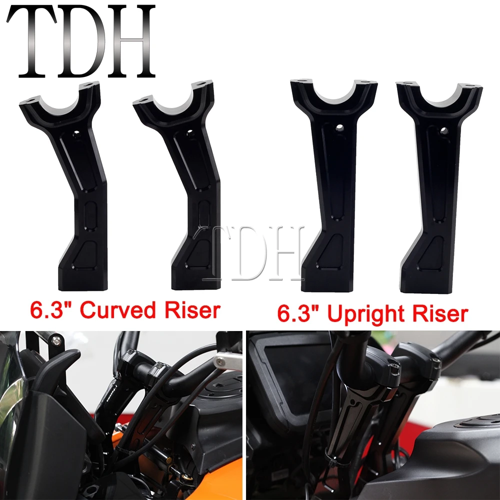 6.3 inch Straight/Pull Back Handlebar Bar Riser Clamp Mount Motorcycle For Harley Pan America 1250 RA1250 Special RA1250S 21-24