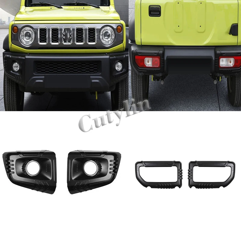 

Для SUZUKI Jimny Nomade 2025 2026, черный матовый передний и задний противотуманный фонарь, рамка, бампер, антискребок, накладка, защитная рамка для автомобиля