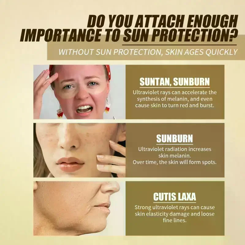 Rice Probiotic Face Sunscreen Cream Lightweight UV Protection Brightening Moisturizing Non Greasy for Sensitive Skin