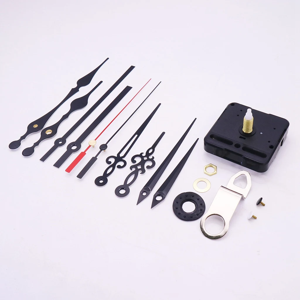 آلية حركة ساعة الحائط الكوارتز الصامتة التي يمكنك صنعها بنفسك مجموعة استبدال أجزاء إصلاح غير موقوتة مع 4 أزواج من الأيدي