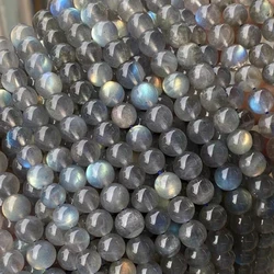 AAA Natural Precious Gemstone Polished Blue Light Labradorite Loose Round Beads For Jewelry Making DIY Bracelet Accessories