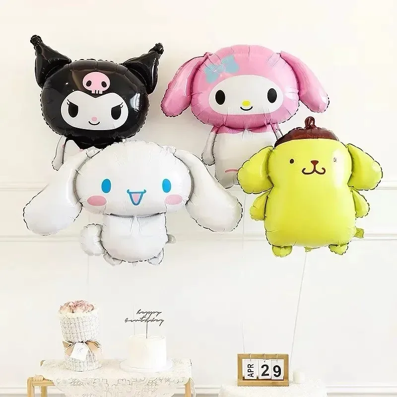 Sanrios Large Balloon Cute Kawaii Anime Kuromi Melody Cinnamoroll Birthday Party Decoration Jumbo Balloons Lovely Doll Prop