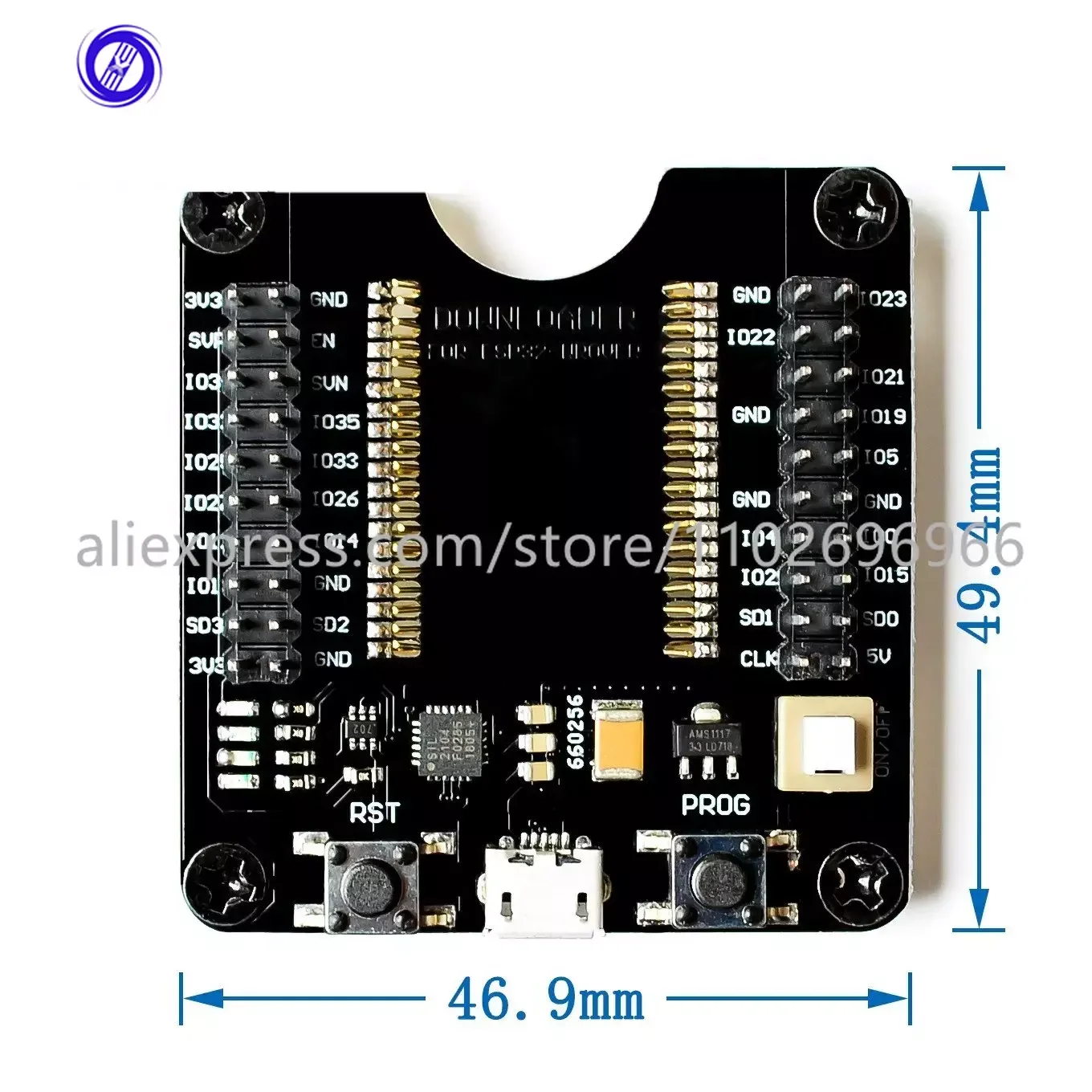 ESP8266 ESP-WROOM-32 ESP32-WROVER Development Board Test Programmer Socket Downloader for ESP-01 ESP-12F ESP-07S ESP-12S ESP32