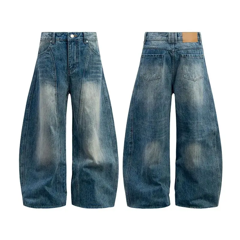 

IEFB Men's Retro Waed Jeans American Sle Silhouette Setwear Comfortable Casual Faionable Autumn Collection