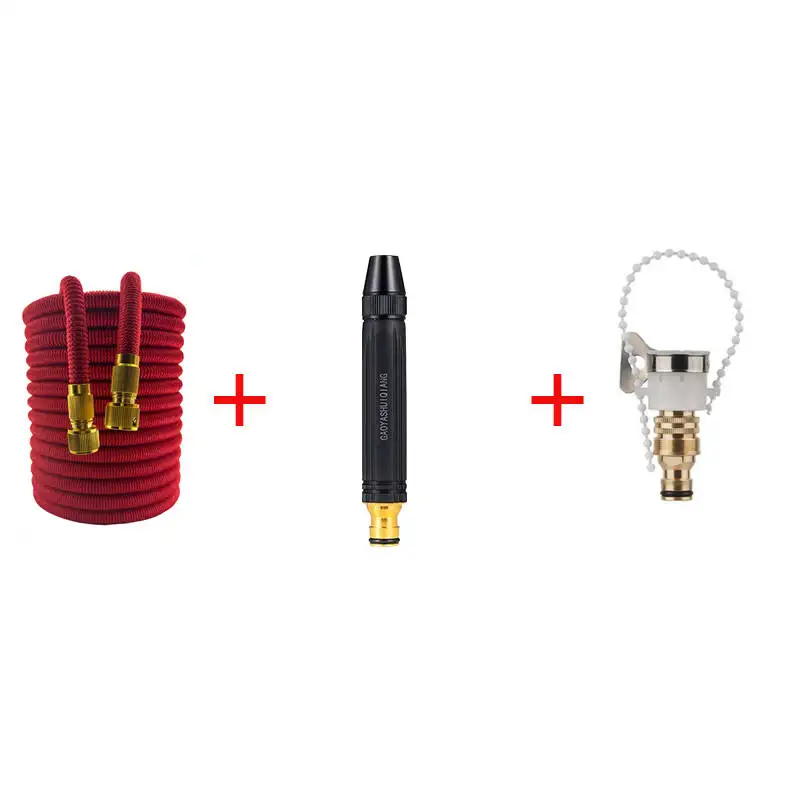 Flexible Garden Hose Courtyard Irrigation Watering Water Pipe 25FT-100FT Extensible Magic Hose Wash  Car High Pressure Water Gun