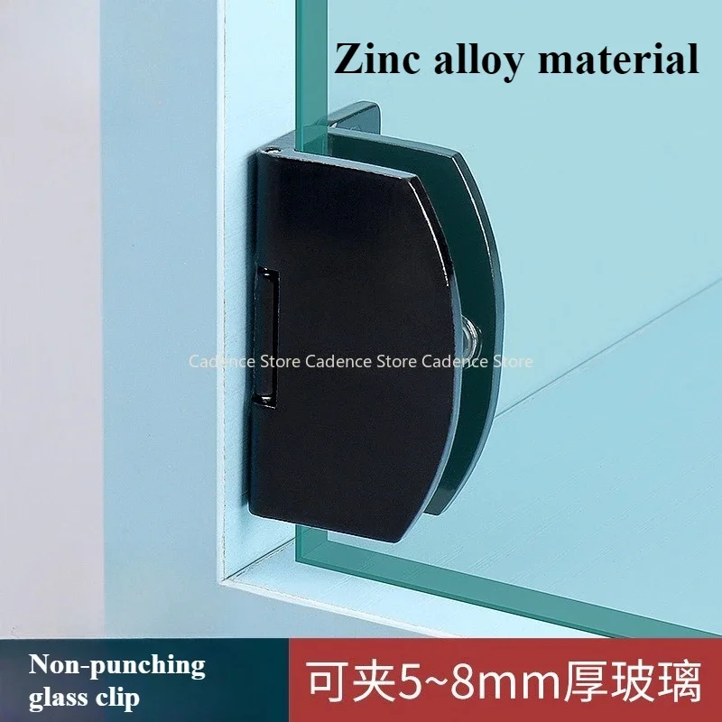 2piece 90 Degree Glass Door Pivot Hinge Kit Shower Hinge Glass Door Clamp Clip with Screws for Showcase, Adaptive 5-8mm Glass