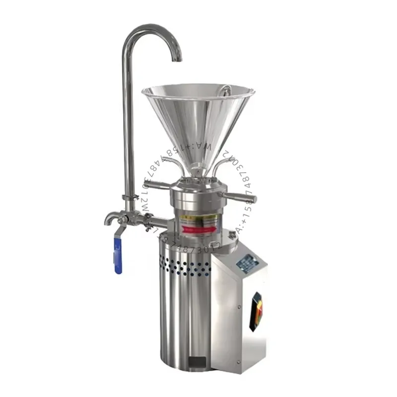 New Condition Stainless Steel Colloid Mill Grinder Factory U sed for Peanut Butter Flour Making Snack Processing Engine Gear