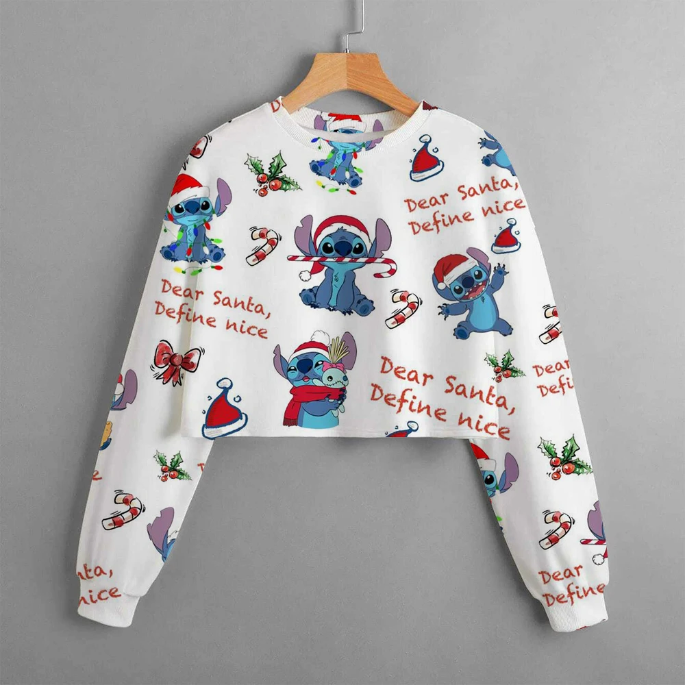 Casual cartoon New Spring and Autumn Disney Children\'s Clothing Print Girls Short Hoodie Sweater Stitch Comfortable and Cute Top