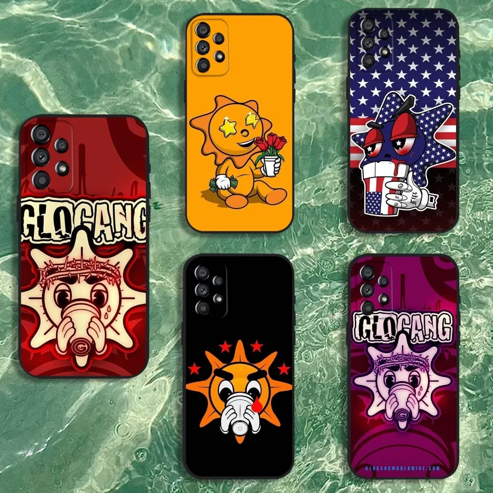 

G-GLO G-GANG Rapper Logo Phone Case For Samsung Galaxy A20,A21s,A22,A31,A32,A52,A53,A72,73,A80 Soft Black Cover