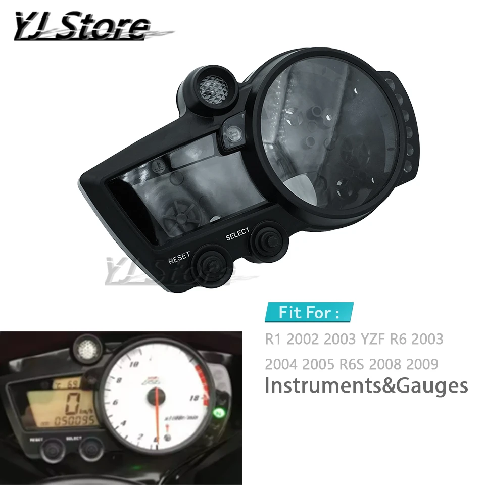 Fit For Yamaha YZF R1 2002 2003 R6 2003-2005 2004 & R6S 2008 2009  Motorcycle Speedometer Tachometer Gauge Case Cover
