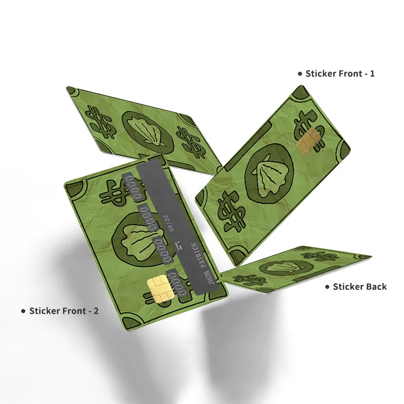 4 Stück Kreditkarten-Skin-Aufkleber, dekorative, personalisierte Bankkarten-Schutzfolie, kratzfest, rutschfest – Detail 3
