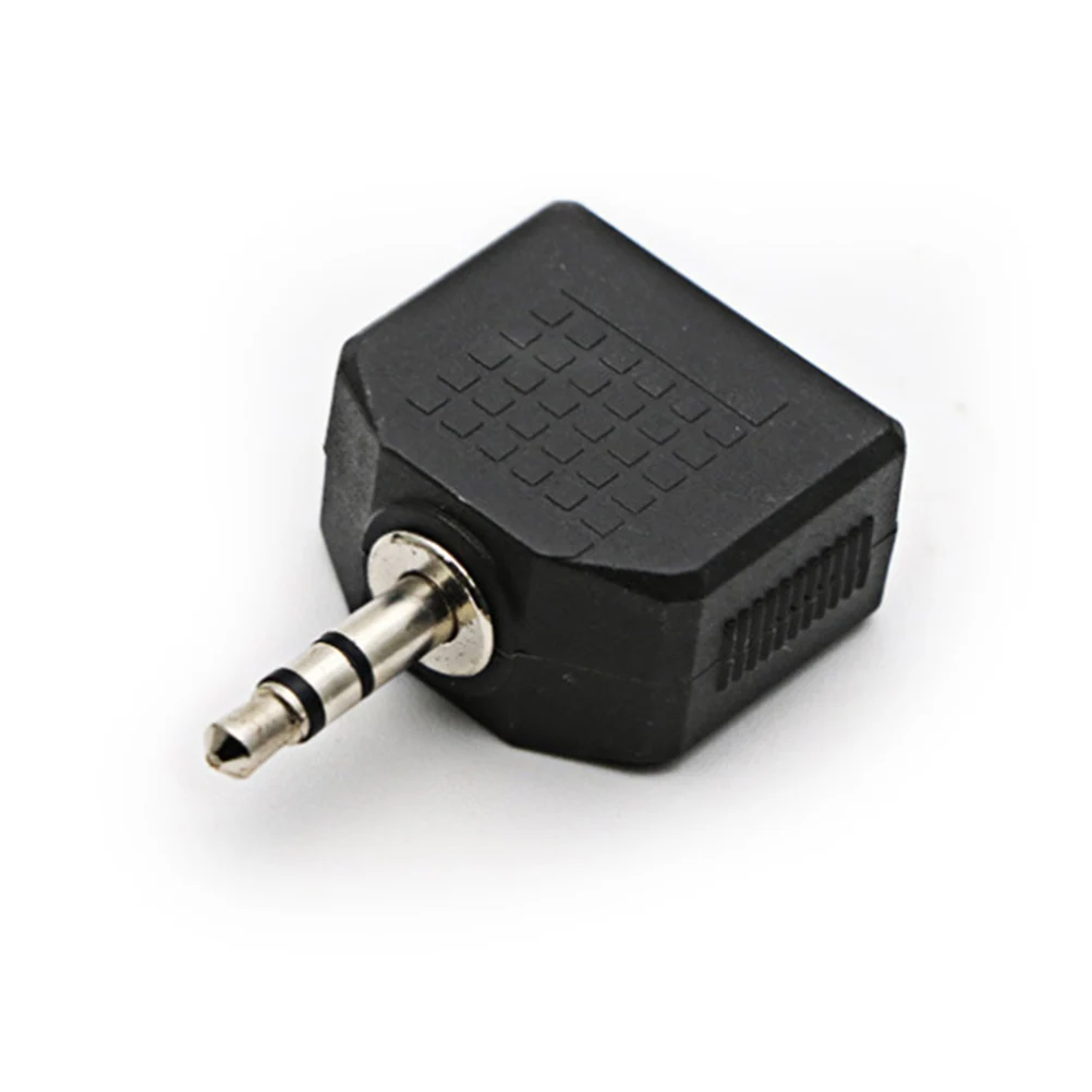 

2pcs 35mm Mono Plug to Dual 635mm Mono Jack Adapter Durable Audio Converter Splitter Black Color Environmental Friendly
