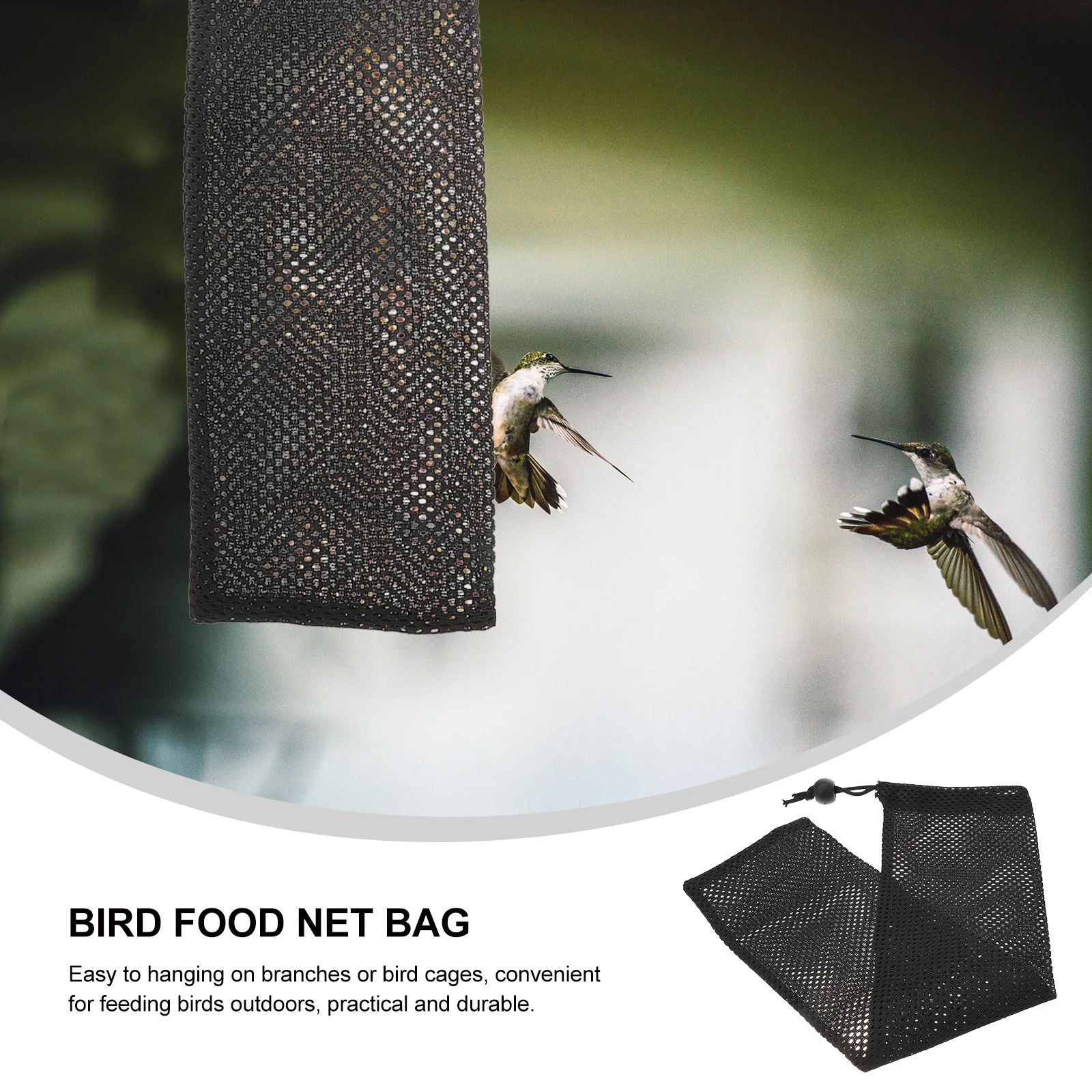 

6pcs Polyester Bird Feeding Bags Hanging Mesh Food Storage Bag For Garden Attract Birds Lightweight Durable Outdoor Feeder