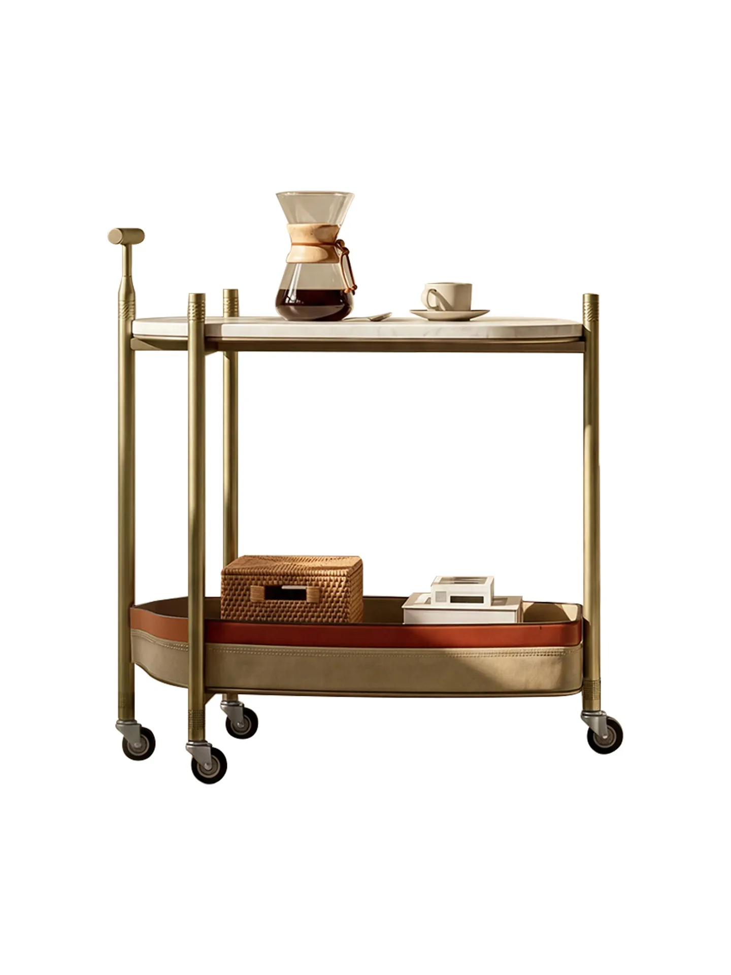 CX removable double-layer side few trolley living room sofa side cabinet
