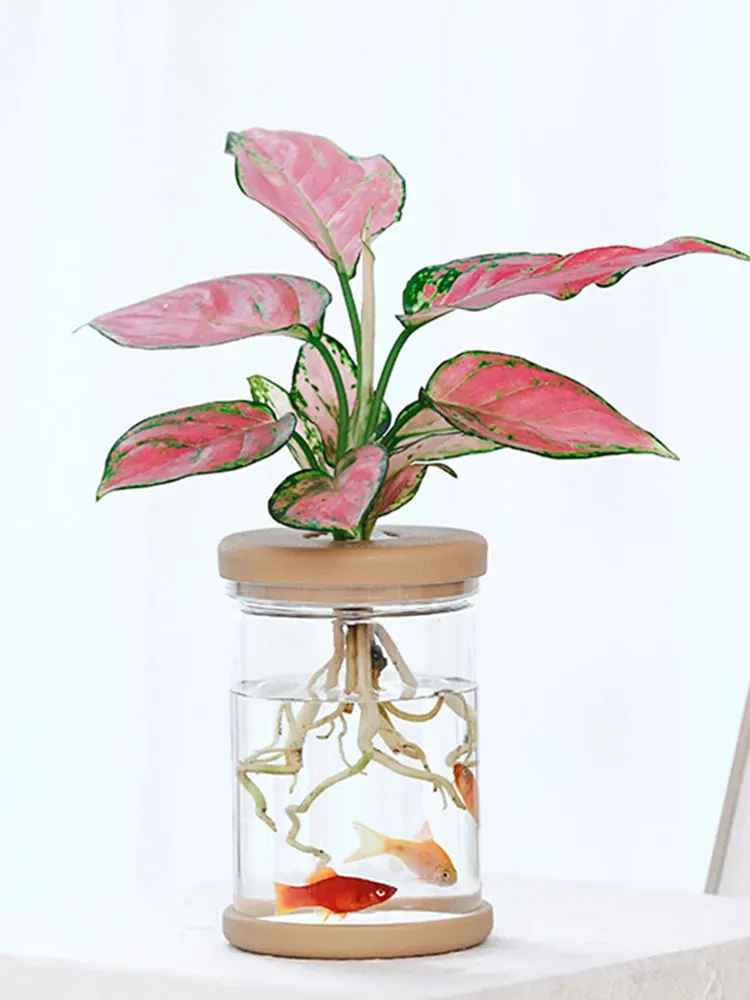 1Pcs Pots for Pot Imitation Glass Vase Planting Small Potted Green Plant Flower Vases