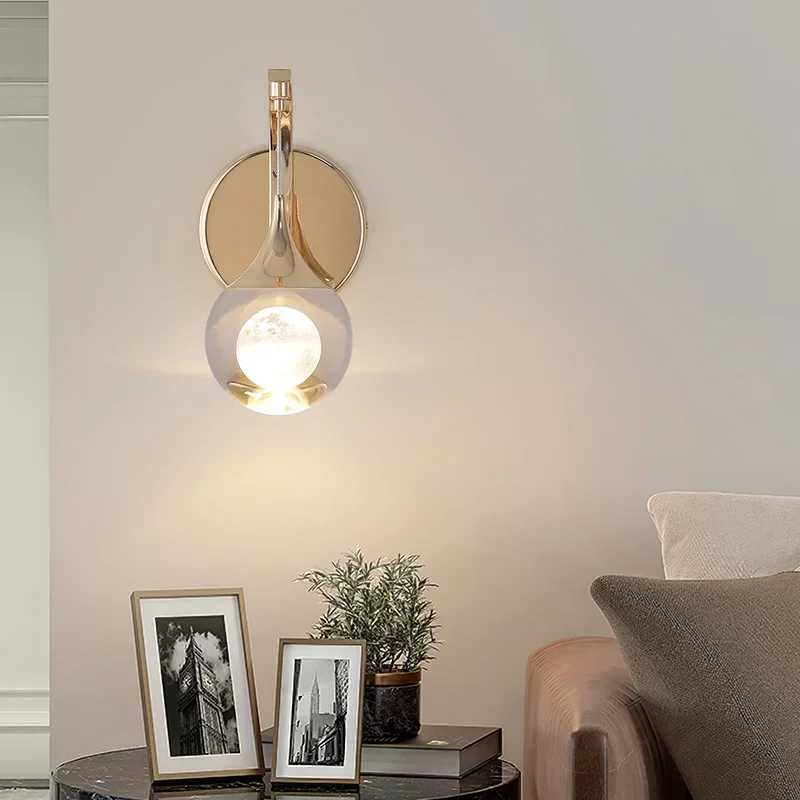 CEDRIC Modern Nordic Wall Lamps Simple Moon Sconce LED Decorative Parlour Bedside Light Fixtures