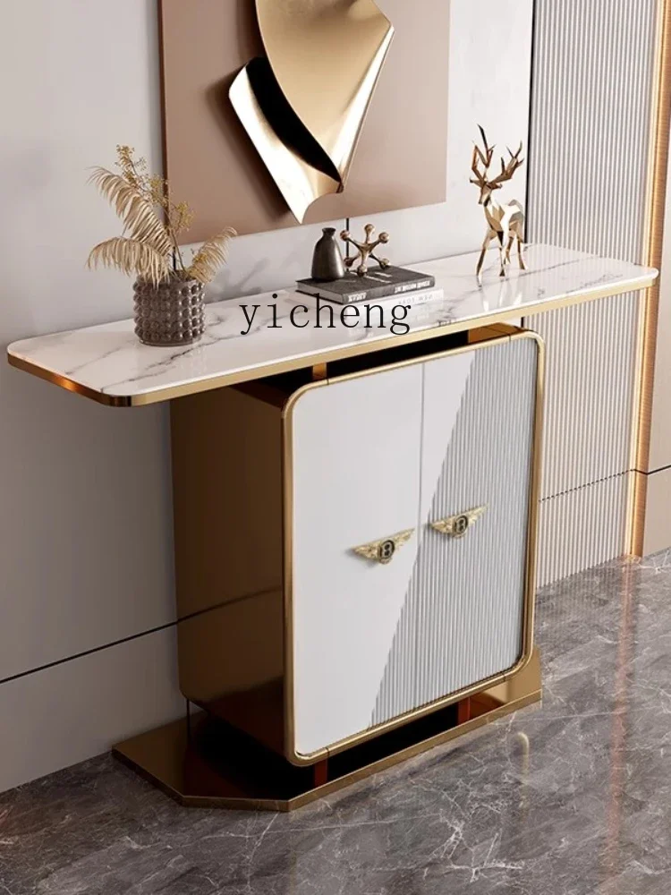 ZC Side View Console Simple Modern Entrance Aisle Living Room Console Tables Locker Villa Storage Cabinet