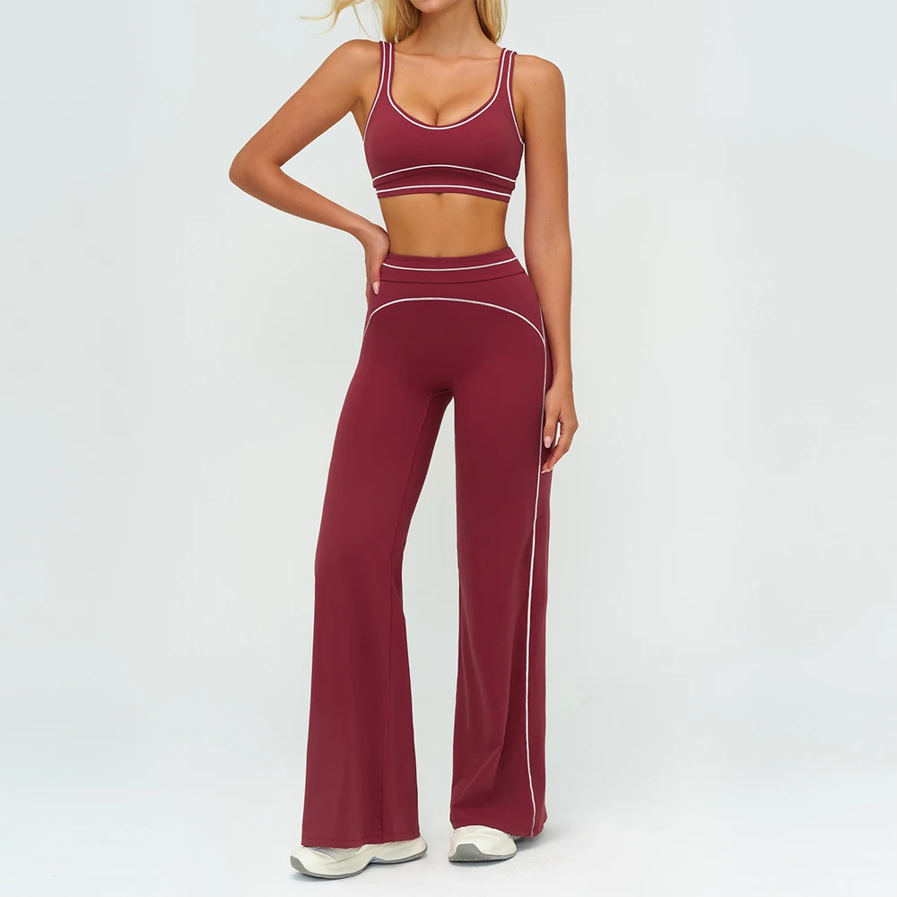 Women's Tracksuit Yoga Set 2PCS Sport Suit Gym Wear Workout Clothes Gym Outfits High Waist Legging Fitness Bra Set Sports Suits