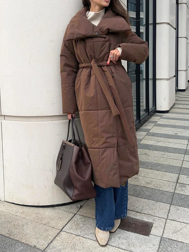 여성용 캐주얼 따뜻한 방풍 코튼 코트 롱 코튼 재킷 가을 겨울 여성 패션 스트리트 스타일 트렌디 코튼 재킷