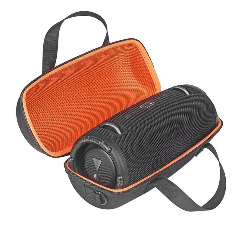 Hard Case for Xtreme 3 Portable Bluetooth Speaker Travel Carrying Storage Holder with Zipper Pocket (Black+Orange)