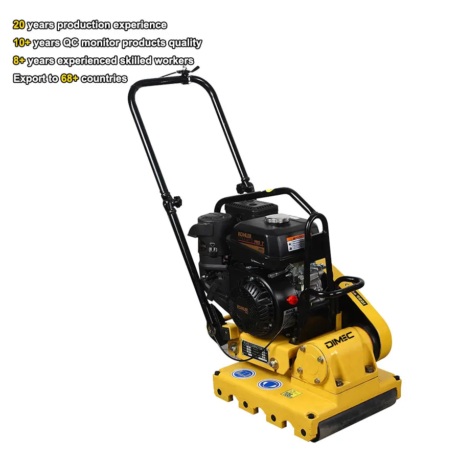 Heavy-Duty Paver Roller Tamper, High-Power Vibratory Power-driven For Road Sidewalk Brick Paving Projects