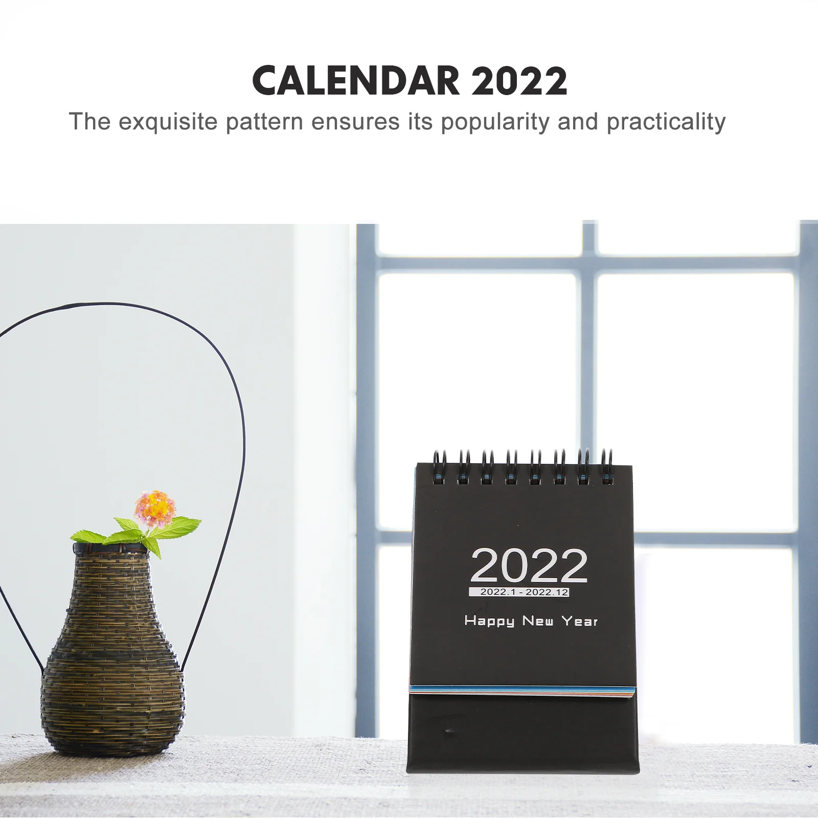 

1Pcs Creative Mini Calendar Desk Memo 2022 Yearly Agenda Planner Fresh Design Wall Decor Blank Spaces for Notes Office