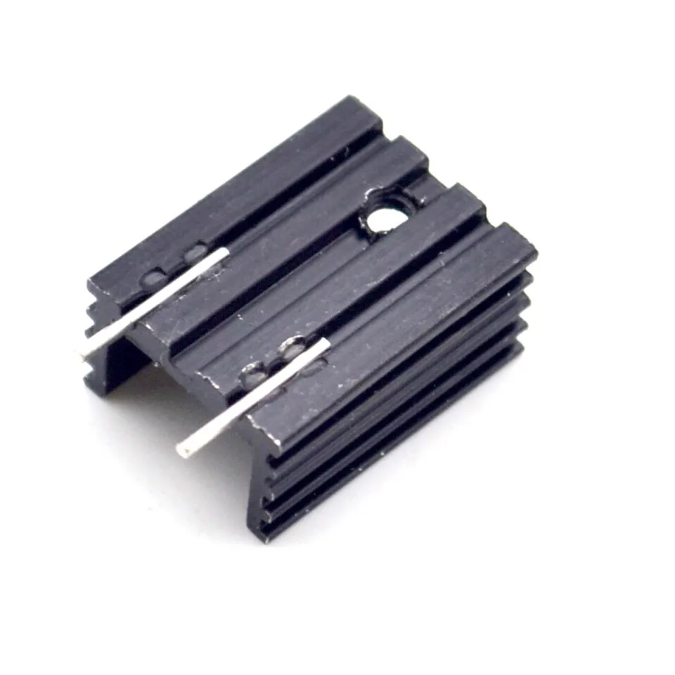 U-type package TO-220 transistor heat sink radiator 20*15*10MM black double needle