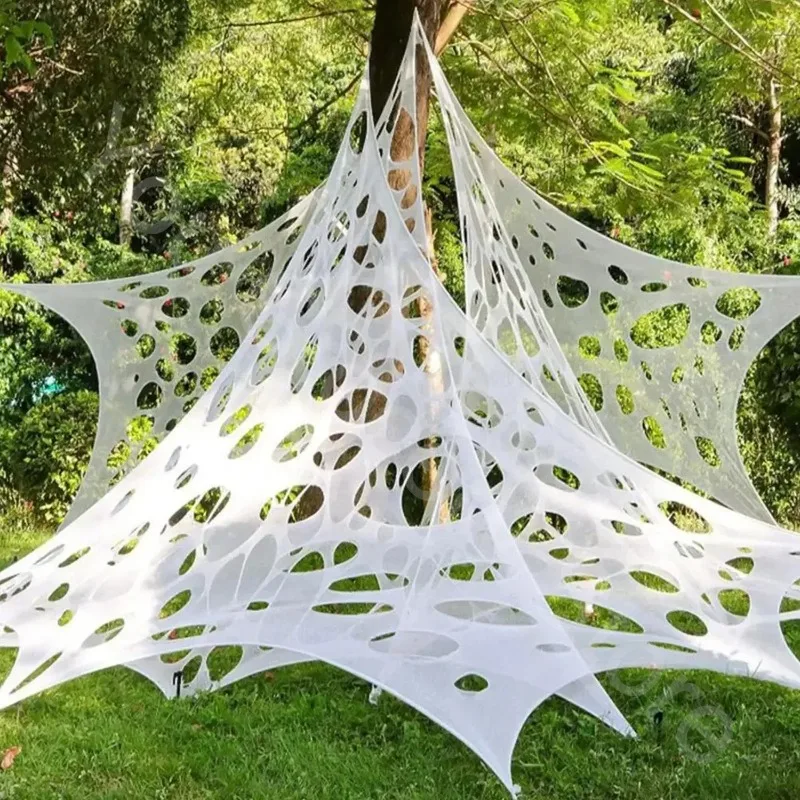 Stretchy Spider Web Netting Halloween Outdoor Decor Cobweb Haunted House Prop Ripped Web Party Decoration Supplies Newborn props