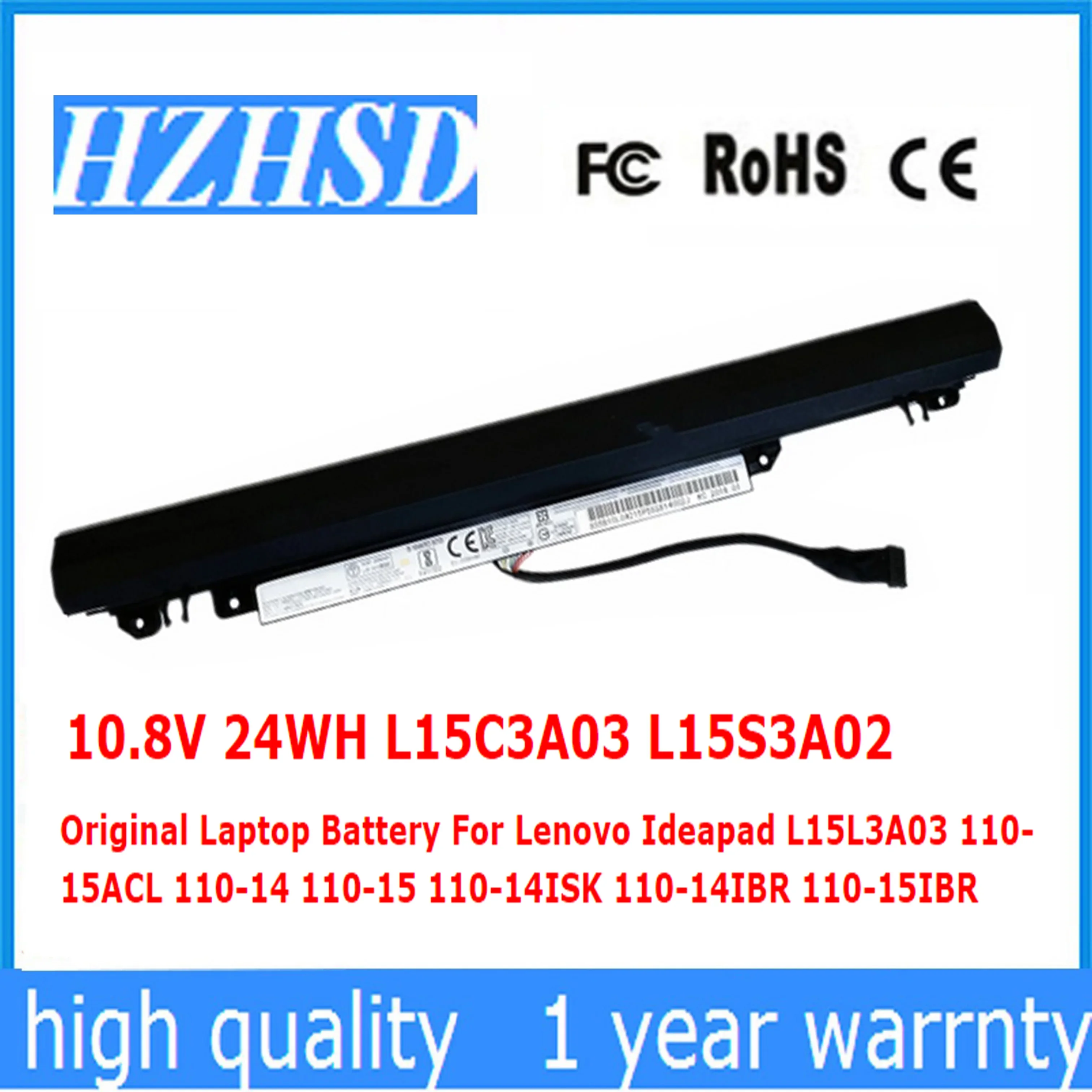 10.8V 24WH L15C3A03 L15S3A02 Original Laptop Battery For Lenovo Ideapad L15L3A03 110-15ACL 110-14 110-15 110-14ISK 110-14IBR 15i