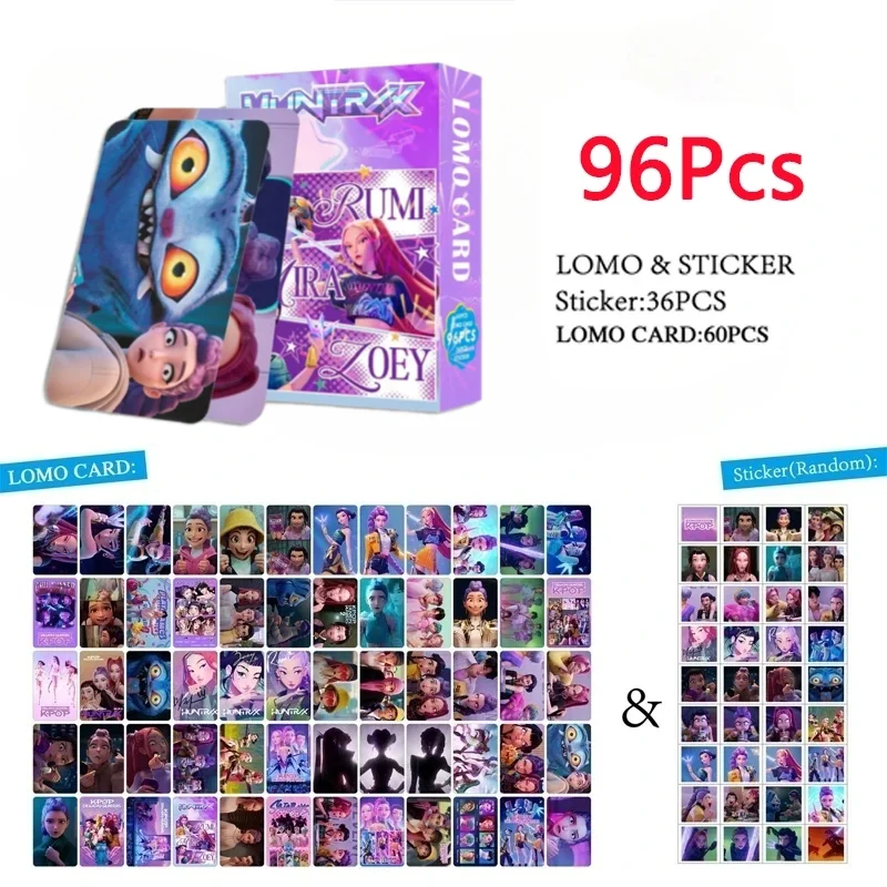 

96 шт. Kpop Demon Hunters аниме периферийные устройства серии набор коллекционных карт LOMO карты игровые карты коллекционные для фанатов игрушки подарки