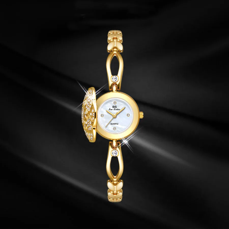Women Watch  Light Luxury Diamond Covering camellia flowers Bracelet Female quartz Wristwatches Elegant Fashion Reloj Clock