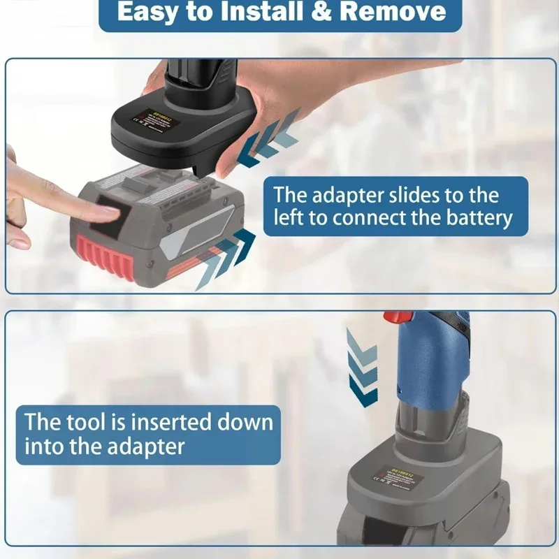 Battery Adapter for Dewalt / Bosch/Makita/Milwaukee18V Battery Convert to for Bosch 12V Cordless Power Tools Battery Converter