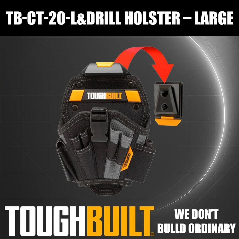 ToughBuilt TB-CT-20-L أداة الحفر المتوسطة حزام الحقيبة المنظم حقيبة أداة الملحقات