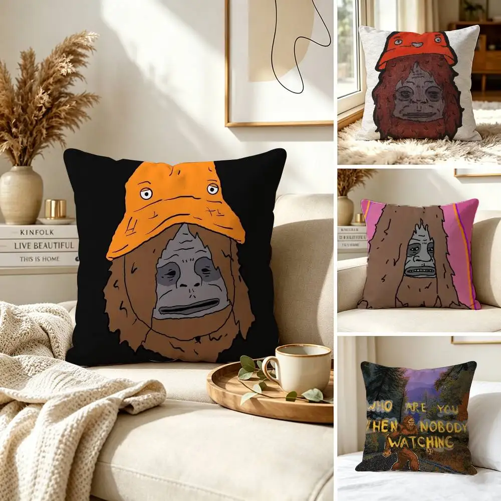 S-Sassy The Sasquatch Pillow Case for Sofa Living Room Home office Decor Protective Cover