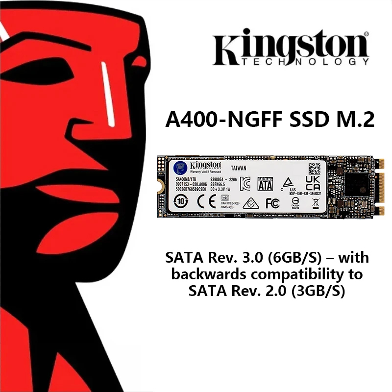  Kingston A400-NGFF SSD M.2 2280 Internal Solid State Drives 2TB 1TB 480G 240G 120G M.2 SSDs SATA Hard Disk for Laptop Desktop PC 