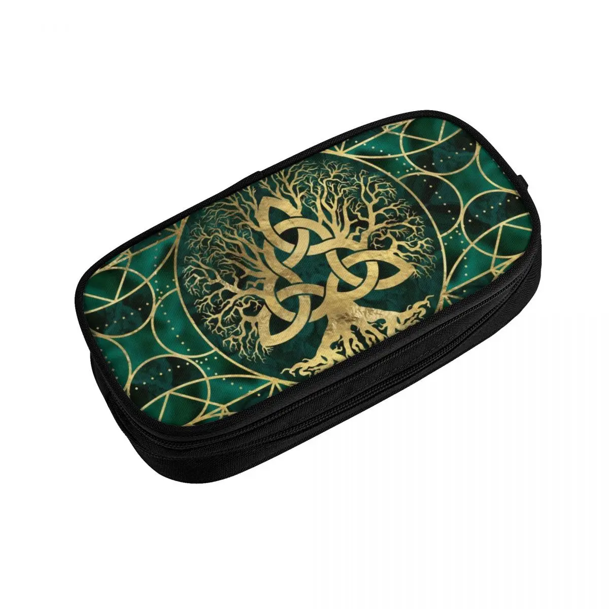 Custom Tree Of Life With Triquetra Cute Pencil Cases Boy Girl Large Capacity Vikings Pencil Box Student School