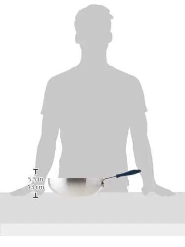 11-Inch Silver Aluminum Stir Fry Pan, Non-Stick Surface for Easy Cooking