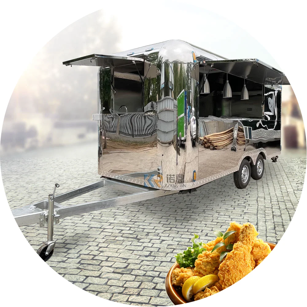 Mobile Kitchen Food Trailer Dot Approved Street Food Truck Hot Dog Vending Cart For Sale Dessert Churro