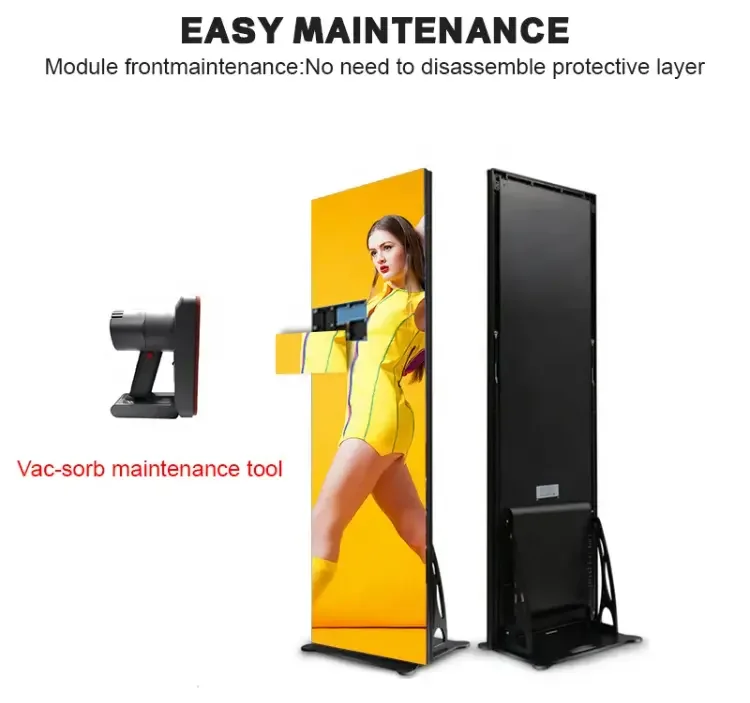 Retail Store Showcase Led Poster Display Indoor Portable Advertising Standing Led Screen for Shopping Mall