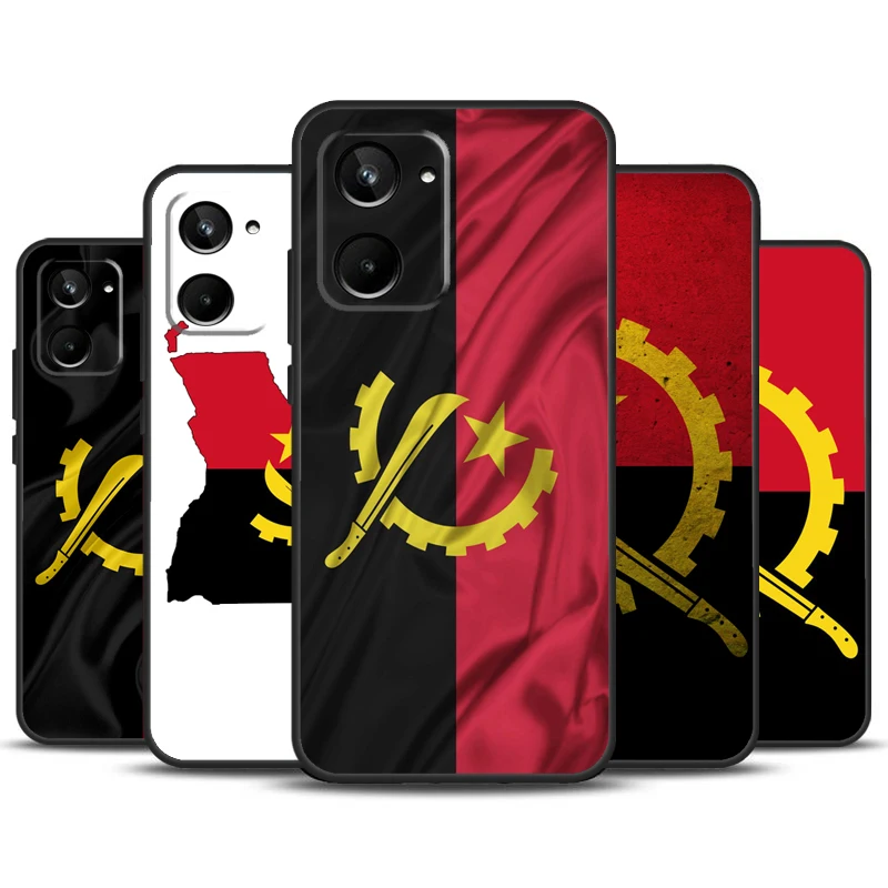 Angola flag For Realme 10 11 12 Pro Plus GT Neo5 C11 C30 C31 C33 C35 C25s C21Y C51 C55 C53 GT5 Pro Case