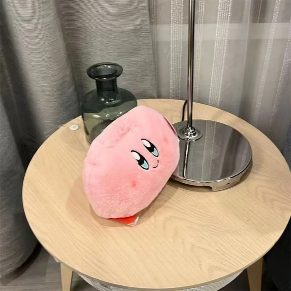 Kirby Plush Tissue Box Holder Cute Pink Anime Character Desktop Organizer for Home Car Decor Gift view 3