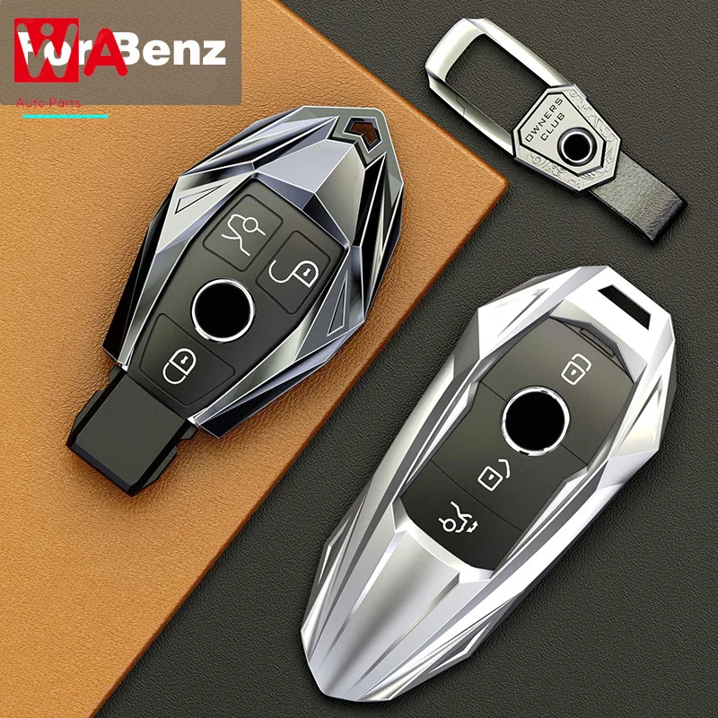 

Zinc Alloy Car Key Fob Case Cover Protector For Mercedes Benz E C G M R S Class W204 W212 W176 GLC CLA GLA AMG Car Accessories